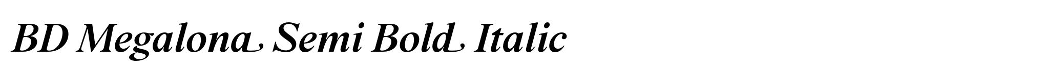 BD Megalona Semi Bold Italic image
